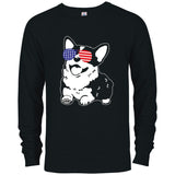 Corgi America Flag Sunglasses Swearshirts