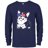 Corgi America Flag Sunglasses Swearshirts