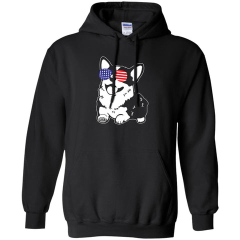 Corgi America Flag Sunglasses Hoodies