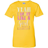 Yeah I Shoot Like A Girl Want A Lesson Hunting Ladies T-Shirt